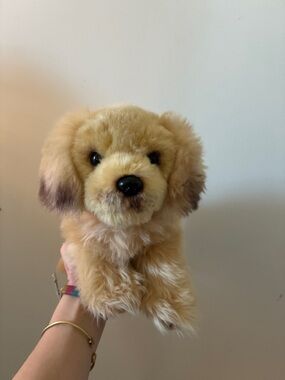 Plush Golden Puppy Stuffed Animal - Soft Tan Dog Toy